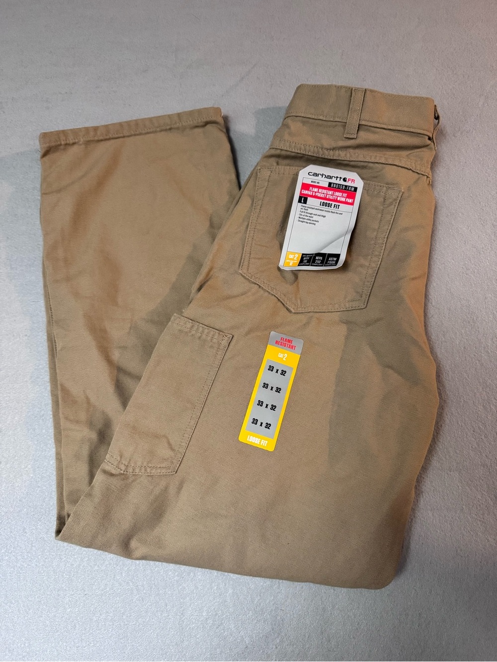 Carhartt Men’s Loose Fit Khaki FR Pants